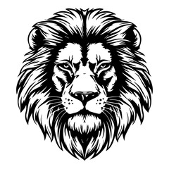 Obraz premium Lion head logo icon, lion face vector Illustration