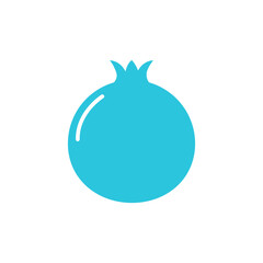 Whole pomegranate icon. From blue icon set.