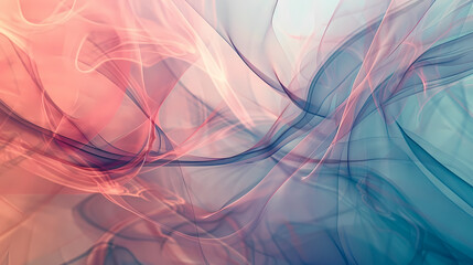 Abstract Swirling Smoke in Blue and Red Tones
