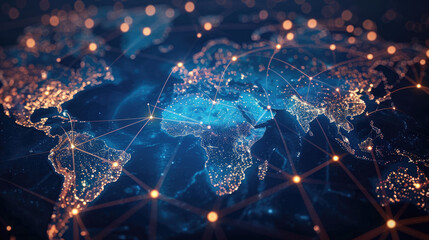 Global Network Connectivity with Glowing Earth