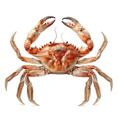 Crab illustration, type of meat, full body, watercolor illustration.