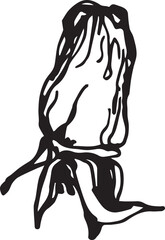 Hand drawn black rosehip. Vintage rosehip, great design for any purposes.