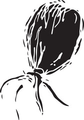 Hand drawn black rosehip. Vintage rosehip, great design for any purposes.