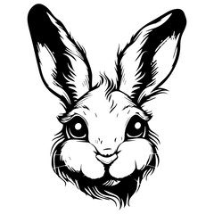 Cute rabbit hand drawn sketch. Vector illustration design.