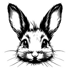 Cute rabbit hand drawn sketch. Vector illustration design.