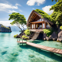 Obraz premium Enjoy your honeymoon and vacation in a fantasy world.