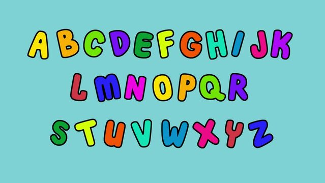 animated alphabet colorful and cute