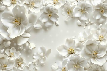 Fototapeta na wymiar White flower background
