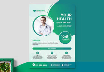 Medical Health Care Flyer Layout Template