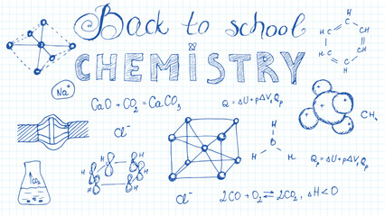 Chemistry Back to school - hand drawn 