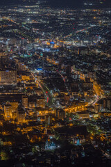 日本　北海道函館市にある函館山展望台から見える市街地の夜景