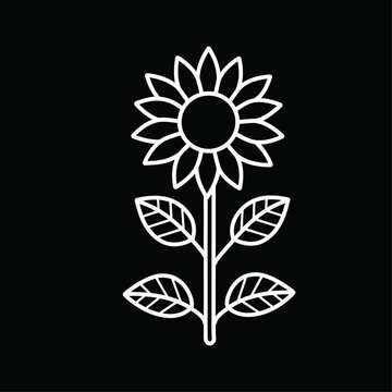 flower designs. Flower Logo, Flower Vector Design, Black Background