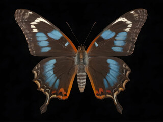 butterfly isolated on black background