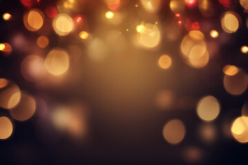 Golden Blurred light  background. Glitter bokeh light. Christmas style