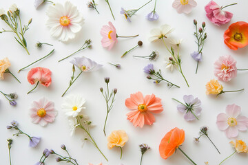 Incorporating minimal aesthetics, the subtle floral background envelopes a pristine white space at the center