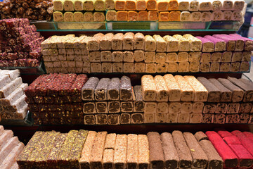 Turkish delight, candy, candy shop in  Istanbul Turkey - 738710520
