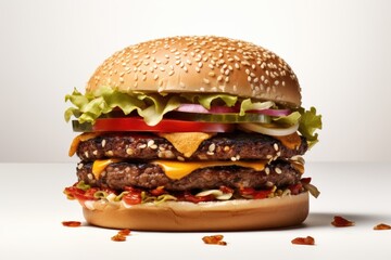 Speedy Burger , white background, fast food.