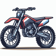 motocross dual sport all road cartoon icon illustration