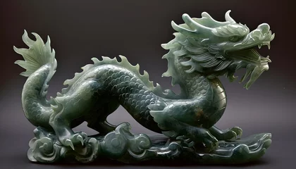 Fotobehang chinese dragon statue © Steven