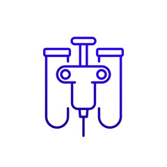 biopsy samples line icon on white