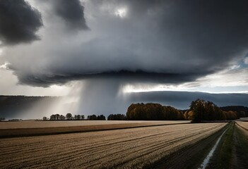 storm clouds over the city