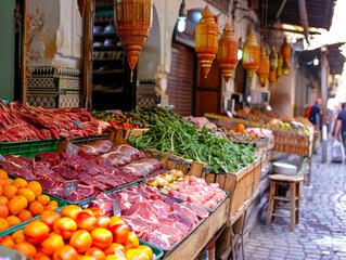 Obraz premium meat at an oriental basar
