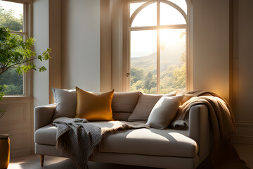 the living room sofa