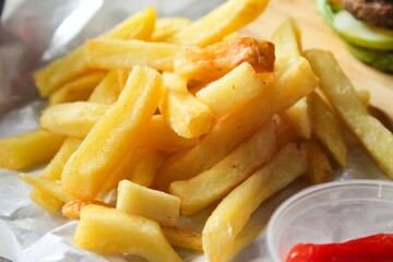 french fries with ketchup