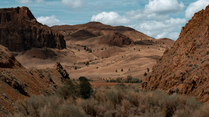 Fototapeta na wymiar landscape of the mountains in oregon high desert plateau