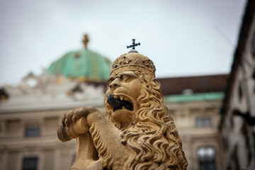 Löwenstatue, Hofburg, Wien