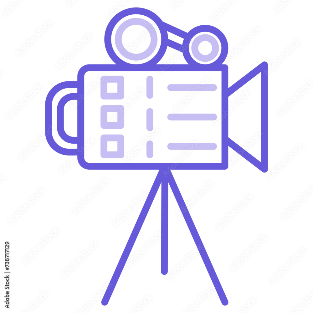 Wall mural video camera icon