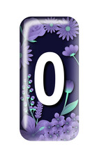 Obraz premium 0 and flowers resin