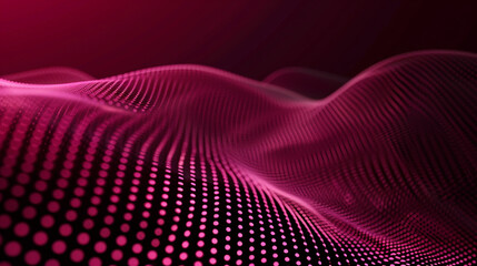 Burgundy color background made of halftone dots and curved lines