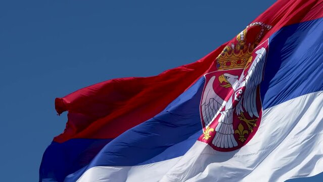 National official flag of Republic of Serbia