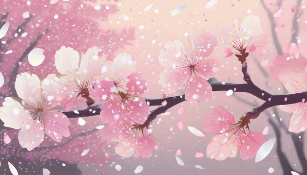 春のイメージ：桜吹雪
