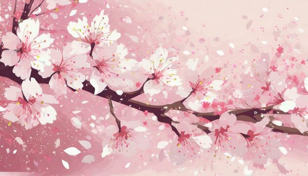 春のイメージ：桜吹雪
