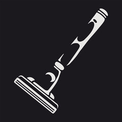 Shaving machine monochrome vintage sticker