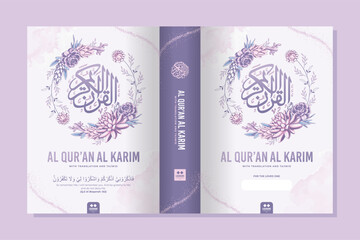 quran book cover floral design 5