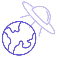 UFO Earth Icon