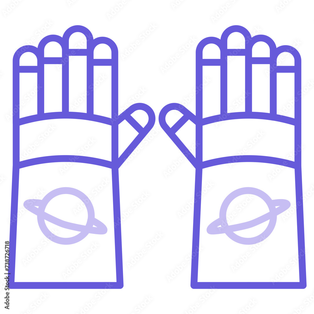 Wall mural space gloves icon