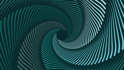 Abstract spiral dotted urgency vortex style round deep data cycle creative background.