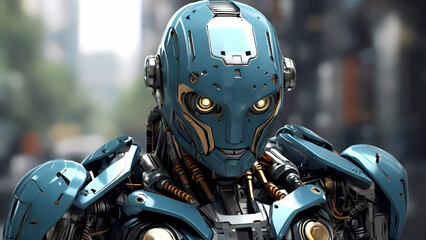 Fototapeta premium Robotic Marvel: Detailed Photorealistic