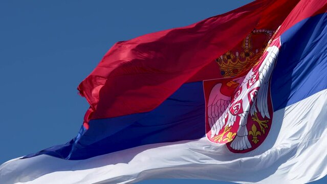 National official flag of Republic of Serbia