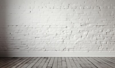 Room with wall and floor. Created with Ai - obrazy, fototapety, plakaty