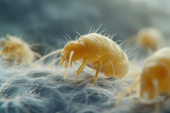 Dust mites that cling to fabric cause allergies.Dust mites that cling to fabric cause allergies.