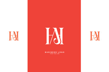 HA, AH, H, A, Abstract Letters Logo Monogram