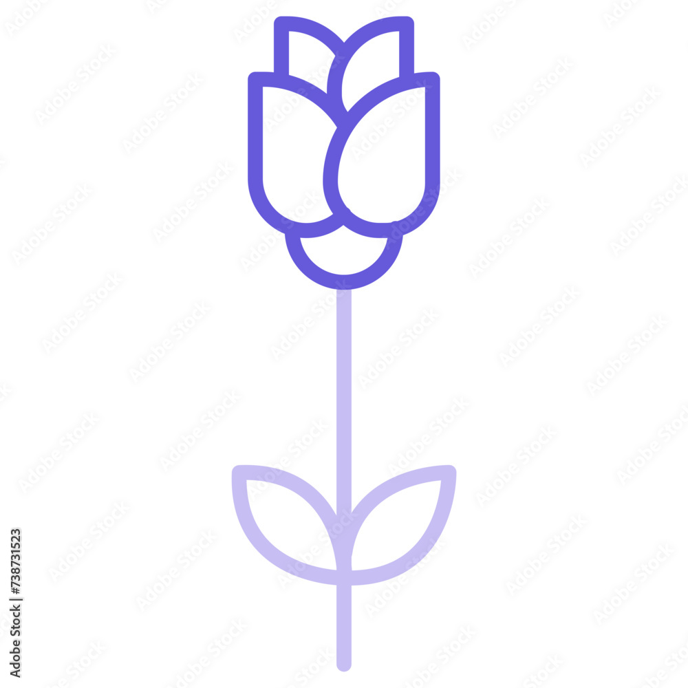 Sticker rose icon