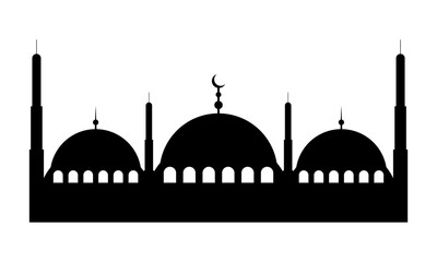 Ramadan kareem mosque illustration design vector