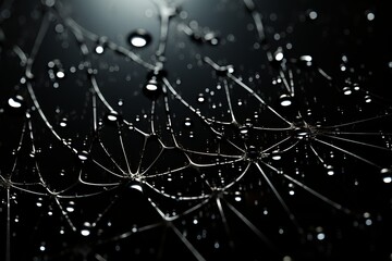 a close up of a broken glass with water drops on it