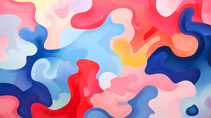 Various colorful puzzle pieces scattered on the background